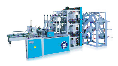 3 or 4 Layer High Speed small bag, Flat Bag, Shopping Bag Making Machine