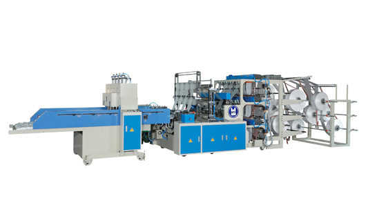 Auto 3 Layer High Speed Flat Bag and T-shirt Bag Making Machine (Special design)